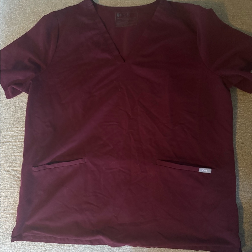 Figs Maroon Technical Collection Top